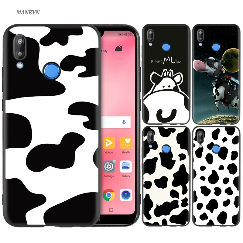 

Abstract Pattern Silicone Case Cover for Huawei P20 P10 P9 P8 Lite Pro 2017 P Smart+ 2019 Nova 3i 3E Phone Cover White Black Cow