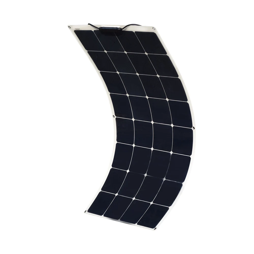 Панели Солнечные 100W 12V сгибаемый гибкий Солнечный Зарядное устройство солнце Мощность класс A панно solaire для RV, лодка, кабины, палатка, автомобиля, трейлер