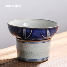 Японские грубые гончарные винтажные чайные наборы с ситом чайный набор кунг-фу кофе фильтр чайные аксессуары креативный керамический домашний декор