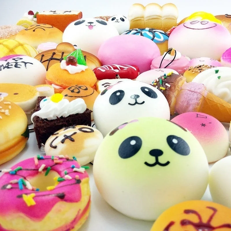 

12Pcs/set Cute Simulation Jumbo Medium Mini Squishy Charm Kind Of Phone Straps