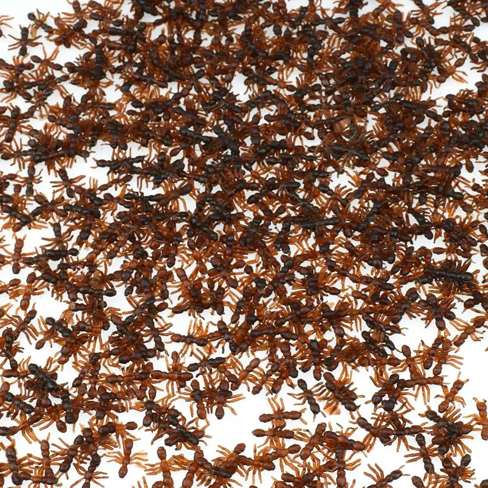 

10pcs/lot High Simulation Ants Toys Halloween Day Prank Props Children Funny Play Toy Insect Jouet For Birthday Gift