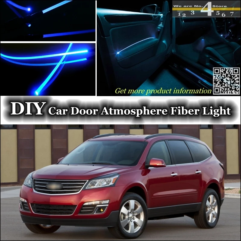 

interior Ambient Light Tuning Atmosphere Fiber Optic Band Lights For Chevrolet Traverse Inside Door Panel illumination Tuning