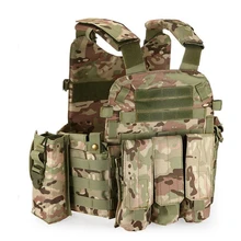 Multicam MOLLEไนลอนModular Vestยุทธวิธีเสื้อต่อสู้การล่าสัตว์กลางแจ้ง 6094 เสื้อผู้ชายทหารกองทัพเสื้อกั๊ก
