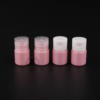 

2 Colors of Lid 15ml/15cc Pink Plastic Lotion Bottle 15 gram PET Sample Display Jar Small Makeup Tools Free Shipping