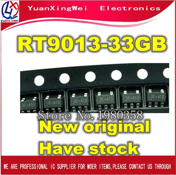 10pcs/lot RT9013-33GB RT9013-33 RT9013 Linear Voltage Regulator IC Positive Fixed 1 Output 3.3V 500m | Электроника