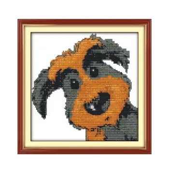 

Joy Sunday 11CT 14CT Printing Child Beginner Child Manual Interest Class Cross stitch Kit Cute Puppy Crafts Wholesale Embroidery