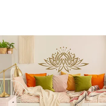 

Lotus Flower Wall Decal Sticker Yoga Gift Bohemian Decor Yoga Studio ornament Cozy Bedroom Decor decals Boho Wall sticker G258