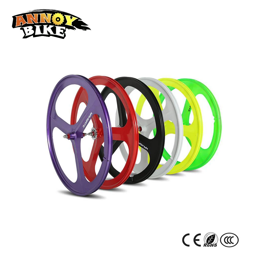 1set front and rear 700C road bike wheel font b bicycle b font magnesium alloy three