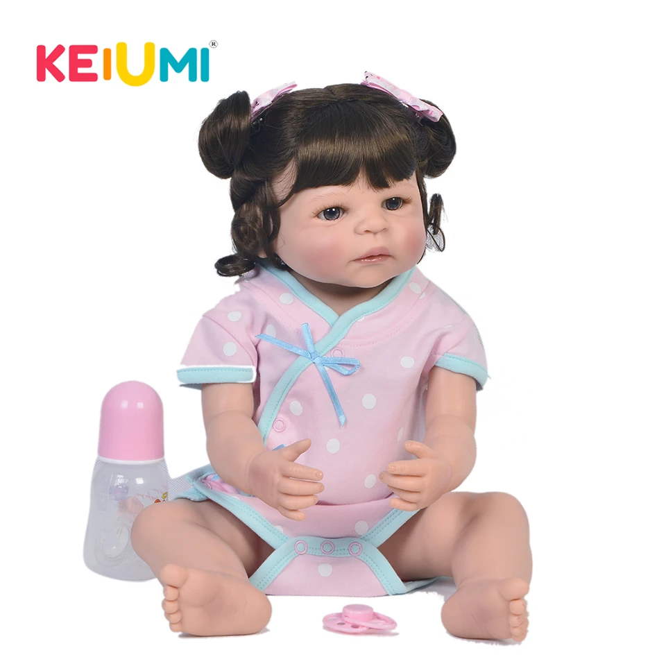 

Lifelike 22'' 55 cm Full Silicone Reborn Baby Dolls China Style Realistic Princess Doll Baby Toy For Kid Xmas Gift Boneca Reborn