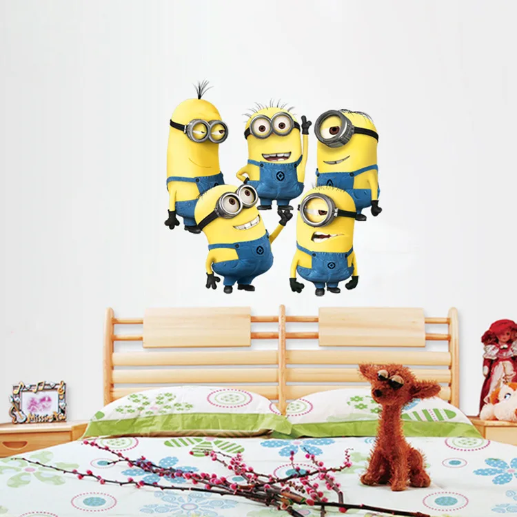 30cm height despicable me 2 minions wall stickers for children rooms