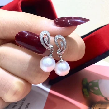 

Party Gift 925 Sterling Silver Earrings Findings Earrings Settings Mountings Parts Mounts for Pearls Agate Coral Beads Stones