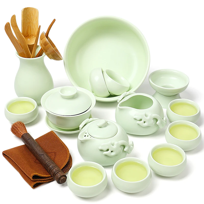 Ceramic kiln tea set kung fu sets teapot teacup boutique luxury gift ceramic cups | Дом и сад
