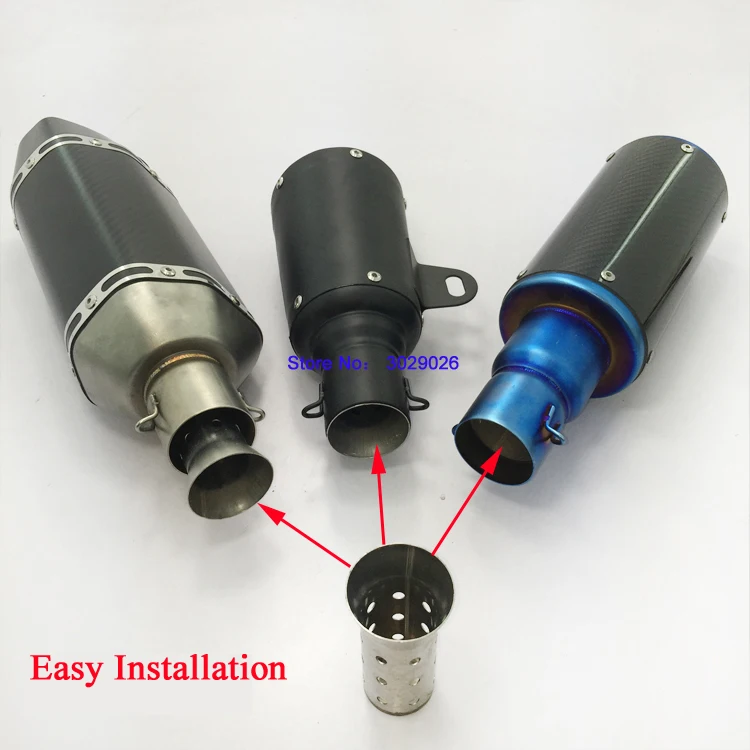 Универсальный глушитель для мотоцикла выхлопной трубы 51 мм регулируемый из