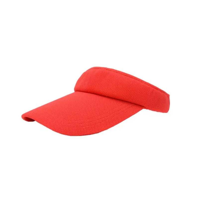 New Style Hat Caps Comfortable Shading Unisex Summer Golf Tennis Hats Women Men Sports Wide Brim Beach Visor Sun 7 Colors - Color: R