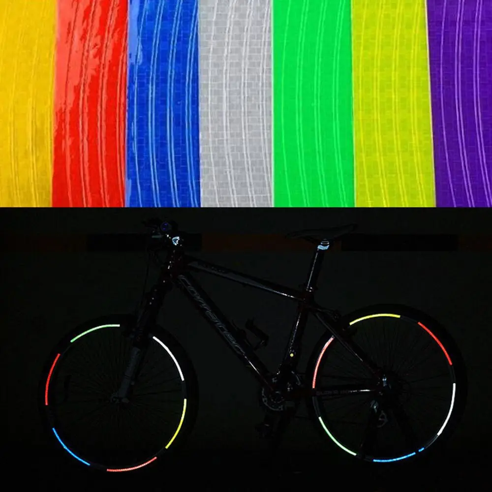 1 шт. практичный велосипедный светоотражающий флуоресцентный MTB велосипед мотоцикл открытый защитный обод колеса велосипеда шины наклейки