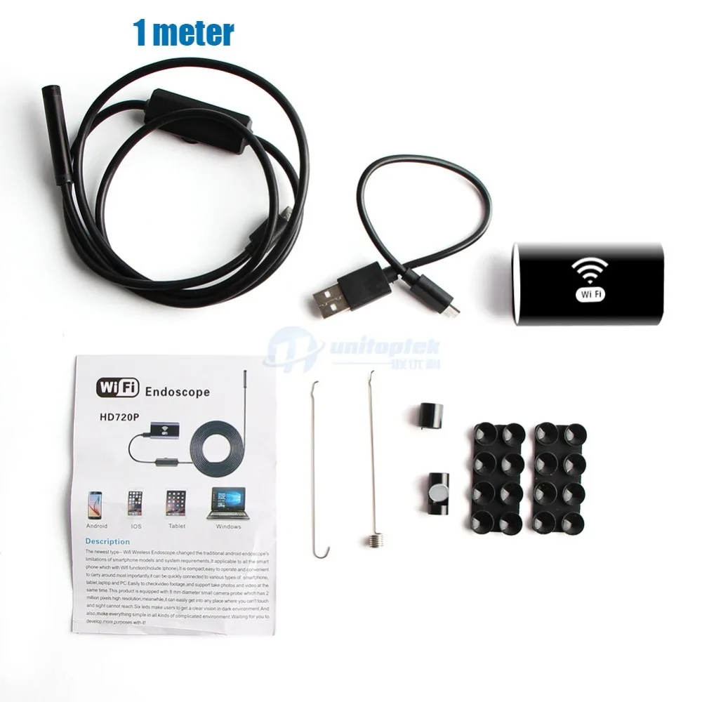 Caméra endoscope WiFi HD 720P waterproof avec vision