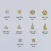 3D 500pcs/bag Flat-back Metal Stud Rough-Surface Stud Round/Triangle/Star Design Metal Stud  MD1298-1307 1