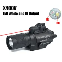 Tactical X400V IR Light Red Laser Sight Airsoft Arma Weapon Flashlight Softair Gun Lamp Glock Pistol Lanterna Hunting Lights