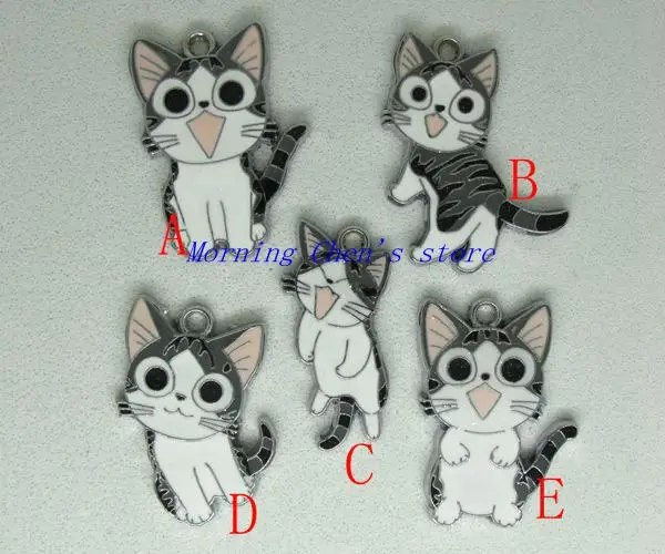 

Hot New 20 pcs Cartoon Ppular Japanese anime cat Metal Charms Jewelry DIY Making Pendants CC-1