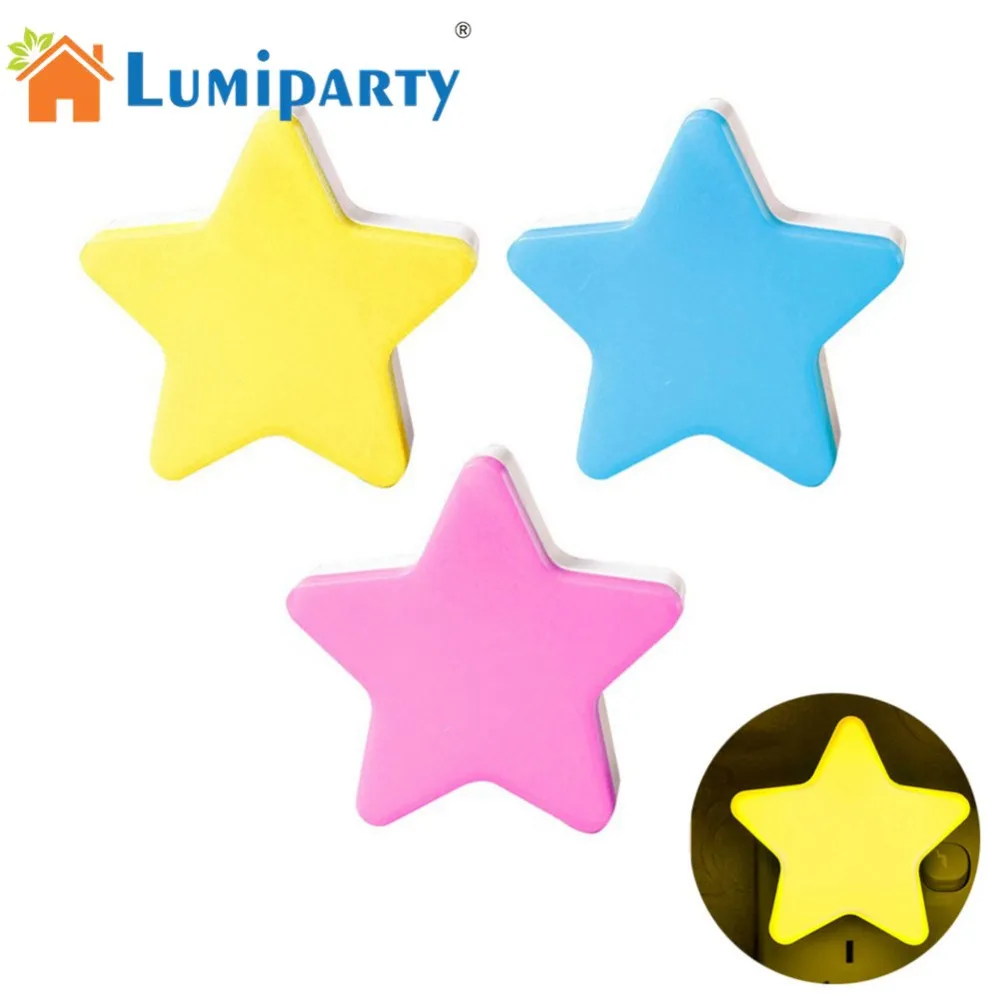 LumiParty светодиодный Night Lights Главная Кровать свет луны лампа умный свет Сенсор Star-форма ночник Офис украшения подарок