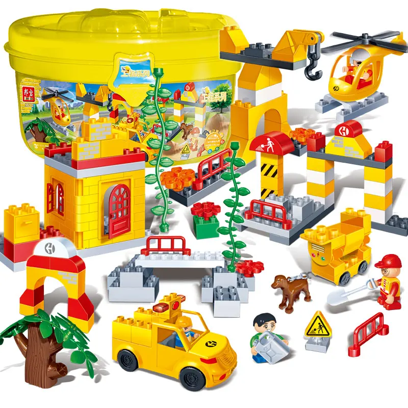 BanBao City Building series Construction site trucks crane Engineer tool Larger Particles Bricks Building Blocks models For Kids