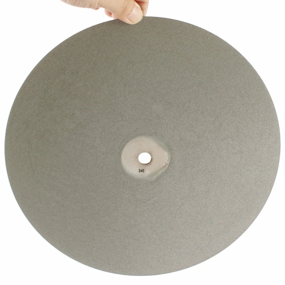 12" inch 300mm Grit 240 Diamond Grinding Disc Abrasive Wheel Coated Flat Lap Disk Lapidary Tools