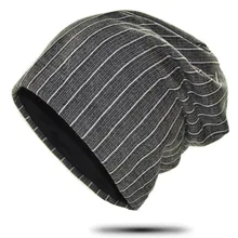 Хип-хоп полосатый мешок шапка мужская Весна Осень Зима тонкая хлопковая Лыжная шапочка для женщин