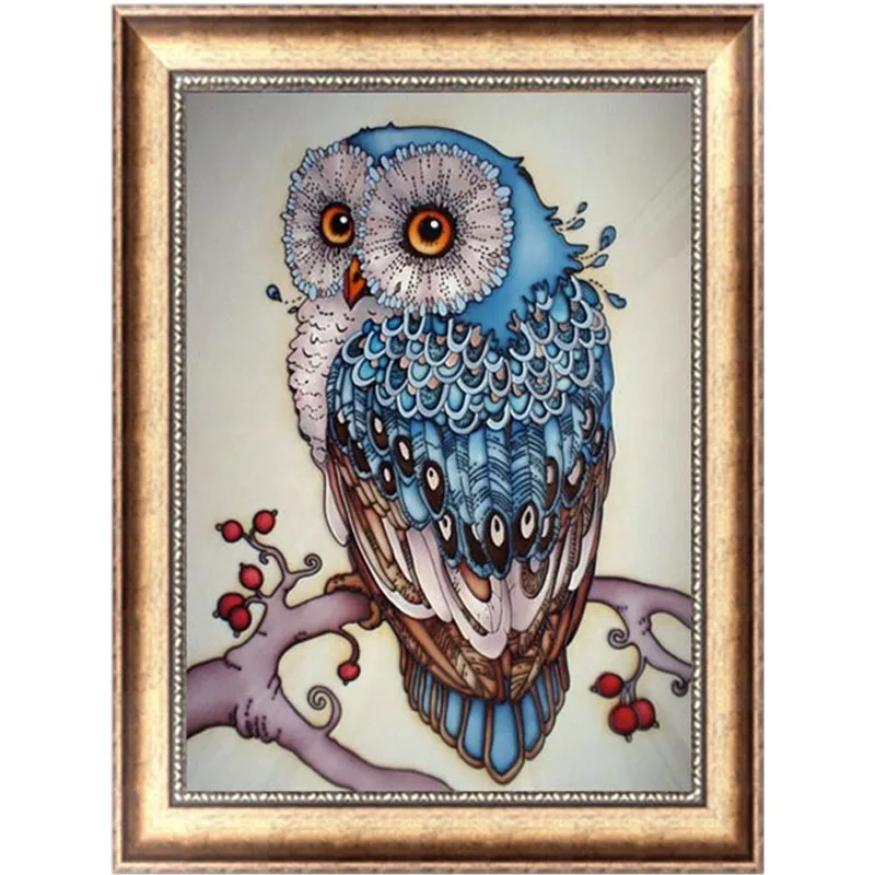 

DIY 5D Diamond Painting Owl Animal Embroidery Painting Cross Stitch Craft Home Decor Kit Gift 40*30cm