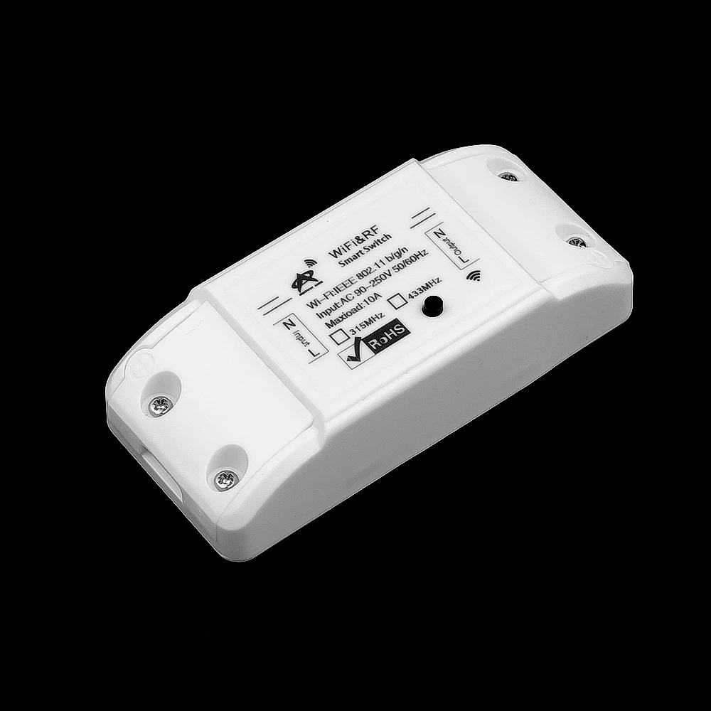 10A 220 V Wifi переключатель радиочастотный приемник беспроводной выключатель света 433 mhz пульт дистанционного управления интеллектуальный Автомобильный ключ управления Лер 4 кнопки