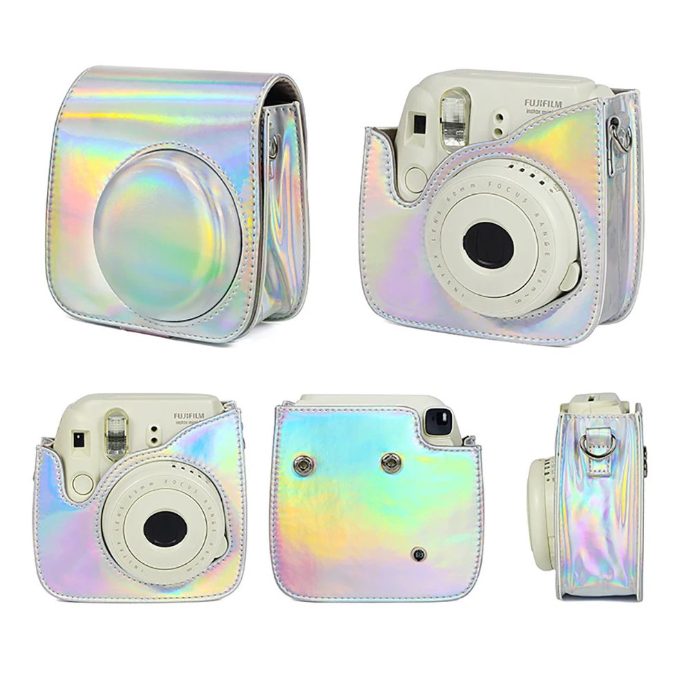 Для Fuji Fujifilm Instax Mini 9 8 + защитный чехол для мгновенной камеры сумка лазерный Аврора