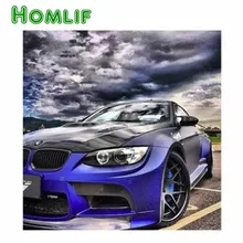 5d diy заказной набор для картин из алмазов eigen foto синий автомобиль полный квадратный стежок Алмазная вышивка мозаика подарки