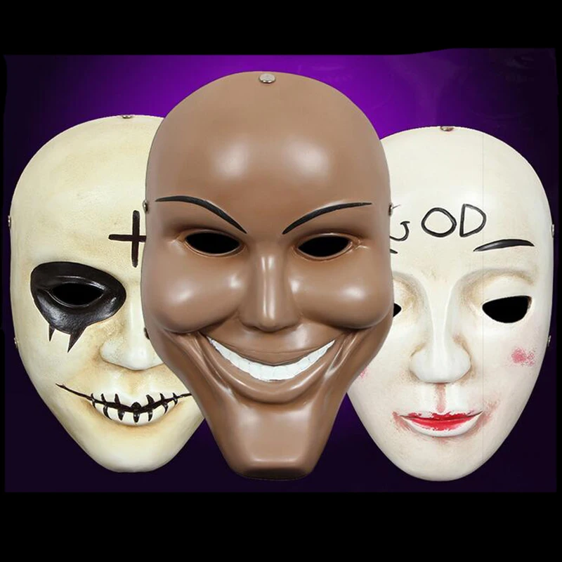 High Quality The Purge Resin Mask God Cross Scary Halloween Cosplay