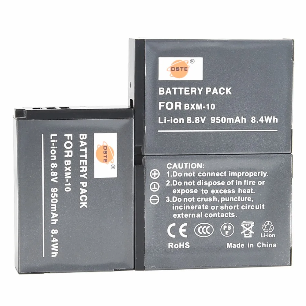 DSTE 3x BXM 10 Li ion Battery Rechargeable Batteries for XiaoYi YI M1 mirrorless digital camera