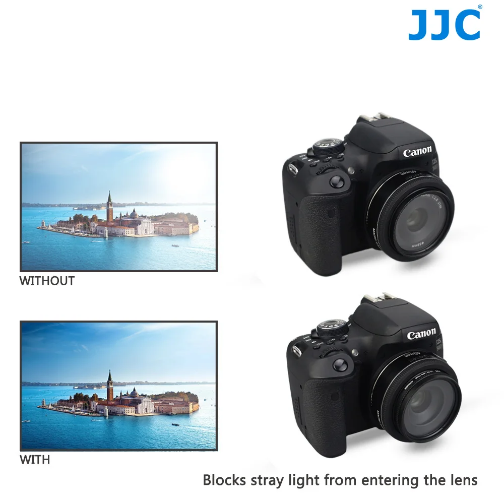 JJC LH-ES60 бленда для Canon EF-M 32 мм f/1,4 STM объектив заменяет ES-60 позволяет надевать 43 мм фильтр и крышка объектива