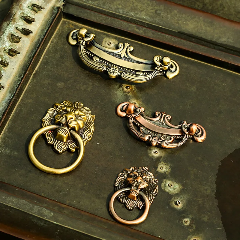 Antique Kitchen Furniture Cabinet Handle Zinc Alloy Ceramic Wardrobe Door Bedside Cabinet Pull Single Hole Drawer Locker Knob