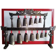 Китайские колокольчики Glockenspiel, Латунные Колокольчики, бронзовые Древние китайские мини-музыкальные инструменты, китайские ручные рождественские подарки