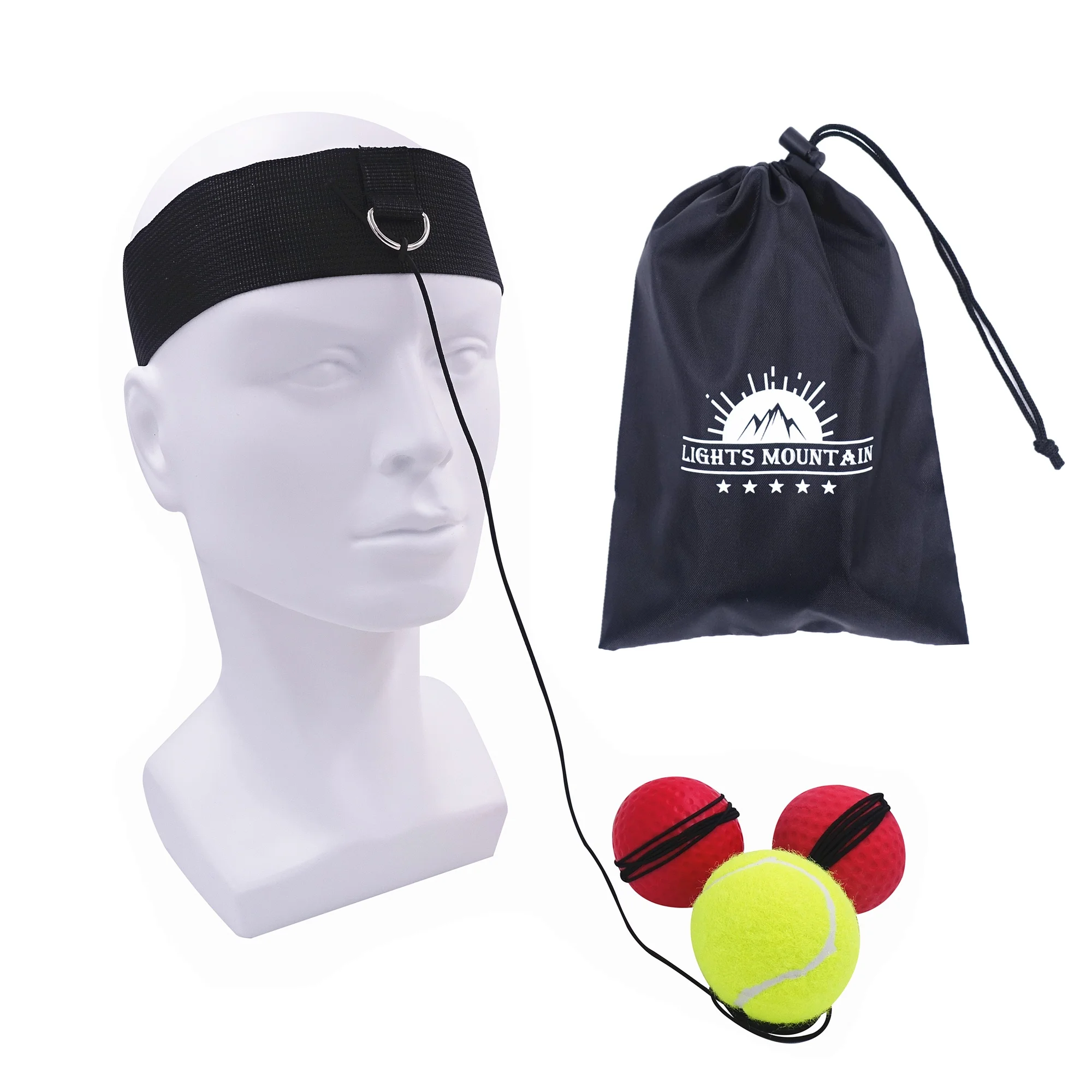 INF Bandeau avec Ballon réflexe, Ballon de Combat avec Serre-tête pour  entraînement de Boxe, Bandeau Boxe, entraînement réflexe, Ballon de réaction,  Punching Ball : : Sports et Loisirs