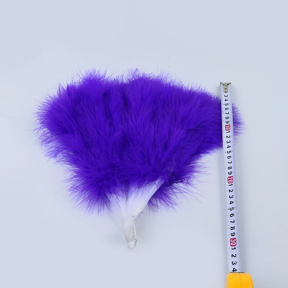 6 purple fluffy turkey fan 4