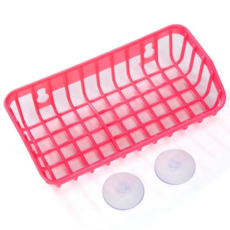 1 шт. Пластиковые Крючки для кухонной раковины на присоске, держатель для кухонной губки для хранения, разноцветный многофункциональный держатель для мешков для мусора, вешалка для полотенец - Цвет: 21x11x5cm pink