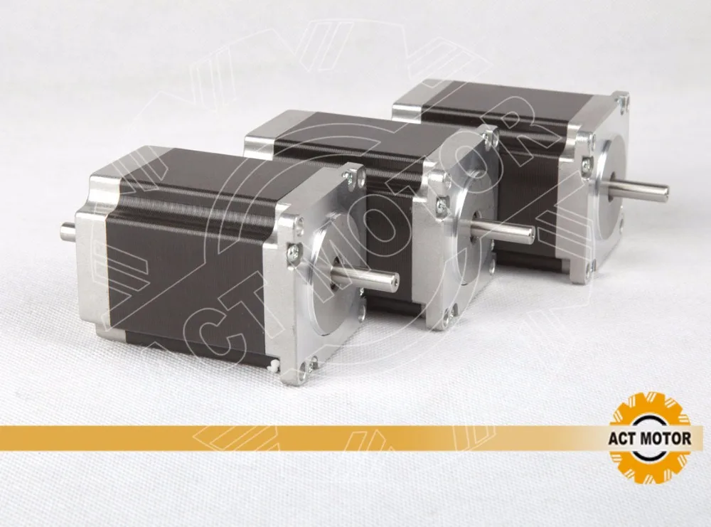 Free ship from Germany!ACT Motor 3PCS Nema23 Stepper Motor 23HS8430B21 4-Lead dual shaft 270oz-in 76mm 3.0A Bipolar CE ISO ROHS Free ship from Germany!ACT Motor 3PCS Nema23 Stepper Motor 23HS8430B21 4-Lead dual shaft 270oz-in 76mm 3.0A Bipolar CE ISO ROHS