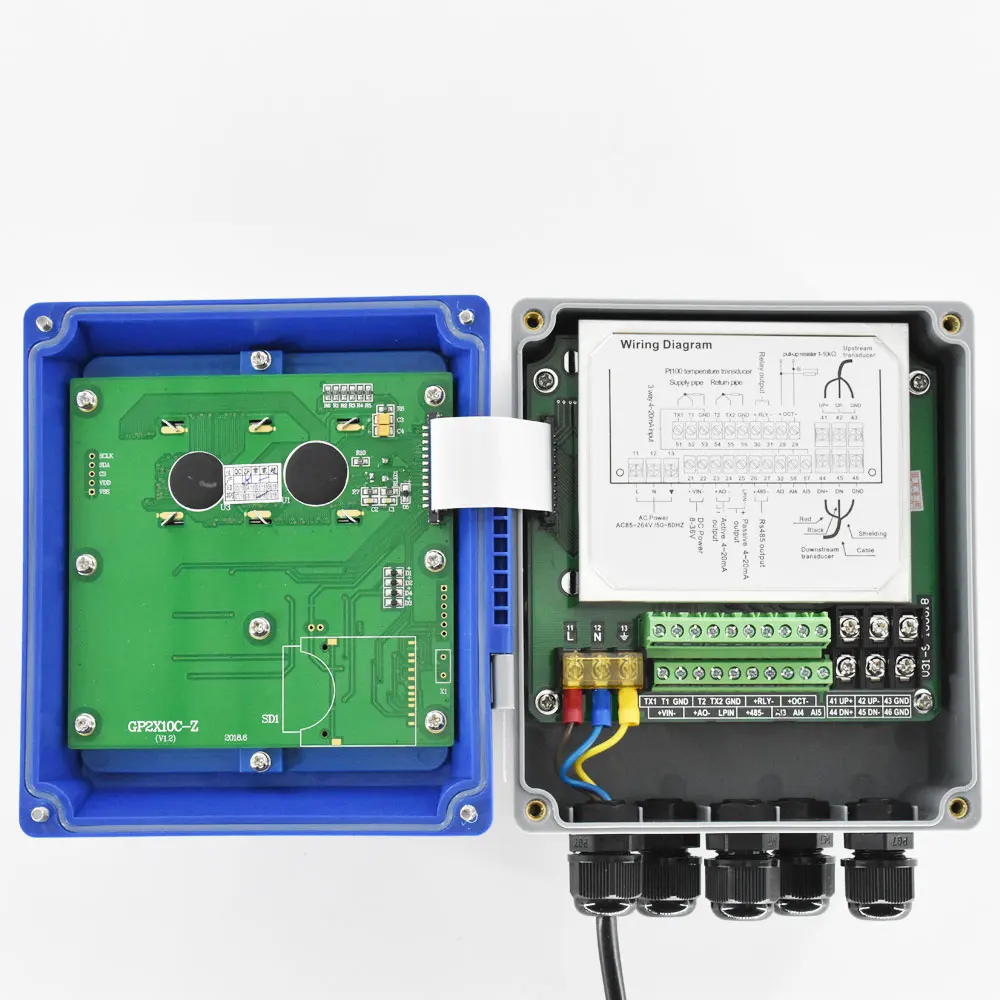 Ультразвуковой жидкий расходомер RS485 Modbus Новый TUF 2000B настенный цифровой DN50 700mm