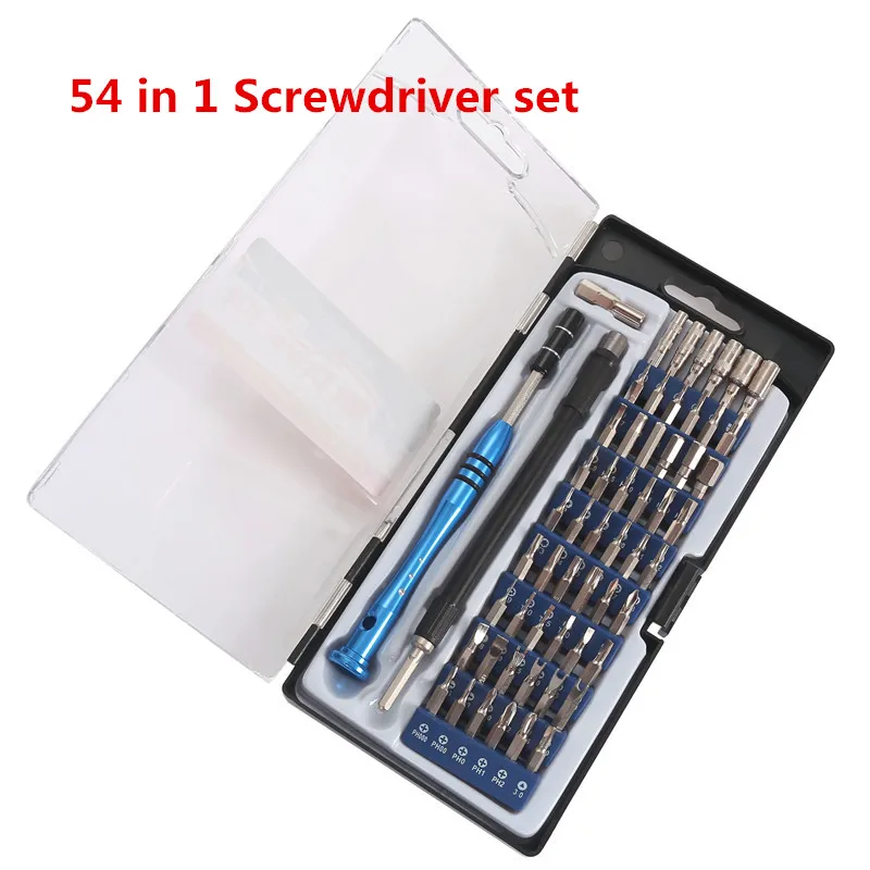 54 in 1 Bit Screwdriver Kit 60mm flexible extension 150mm pickup tool