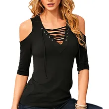ZANZEA Sexy Blusas 2017 Женщины Повседневная Кружева V шеи Блузка с Плеча Половина Рукава Тонкий Лето Топы Плюс Размер Белый Серый рубашки