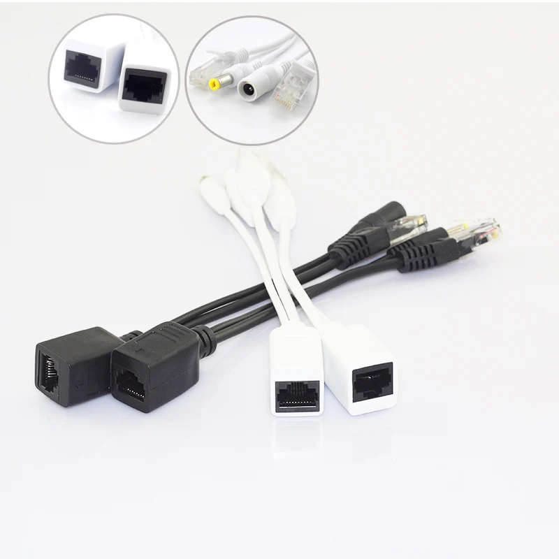 Gakaki 1 Pair 12v POE Splitter Adapter Accessories RJ45 Injector Kit Power Cable Camera Cctv Connector for Security Camera Cctv Gakaki 1 Pair 12v POE Splitter Adapter Accessories RJ45 Injector Kit Power Cable Camera Cctv Connector for Security Camera Cctv