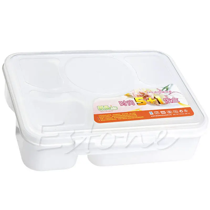 Микроволновый Bento ланч бокс+ ложка посуда для пикника еда контейнер для хранения Sep25 - Цвет: Белый