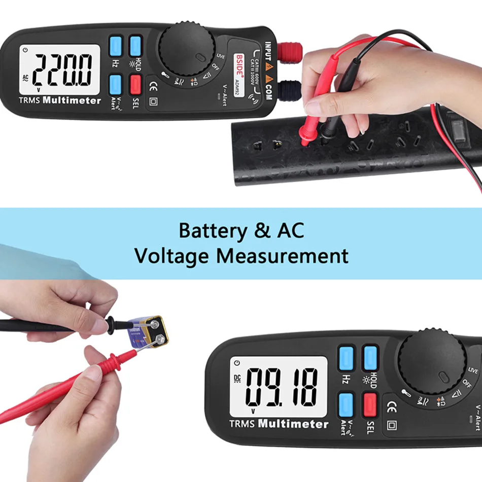 BSIDE Rechargeable Digital Multimeter - 20000 Counts TRMS, Auto-Ranging, Data Logging, Color Screen