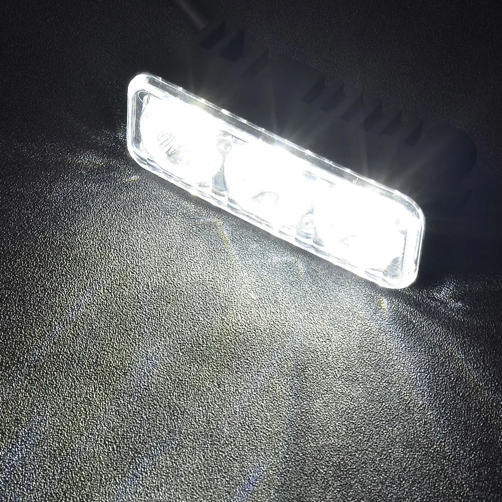 2Pcs Kit 2016 Super Bright Xenon 3 LED White Front Fog DRL Daytime Running Driving Lights