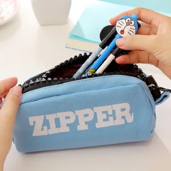 

1 Pcs School Supplies Pencil-case Stationery Large Capacity Canvas Pencil Case Pencil Zipper Pencil Pen Bags