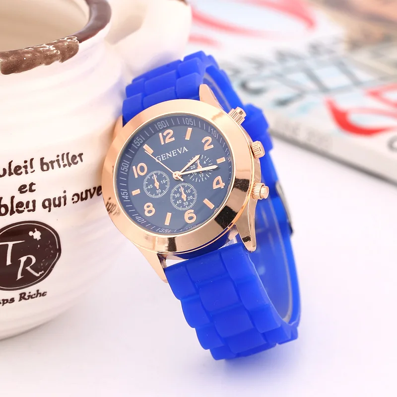 

Men's watch Casual Watch Geneva Watches For Women Analog Quartz Silicone Watches Men's Sports Wrist Watches reloj de los hombres