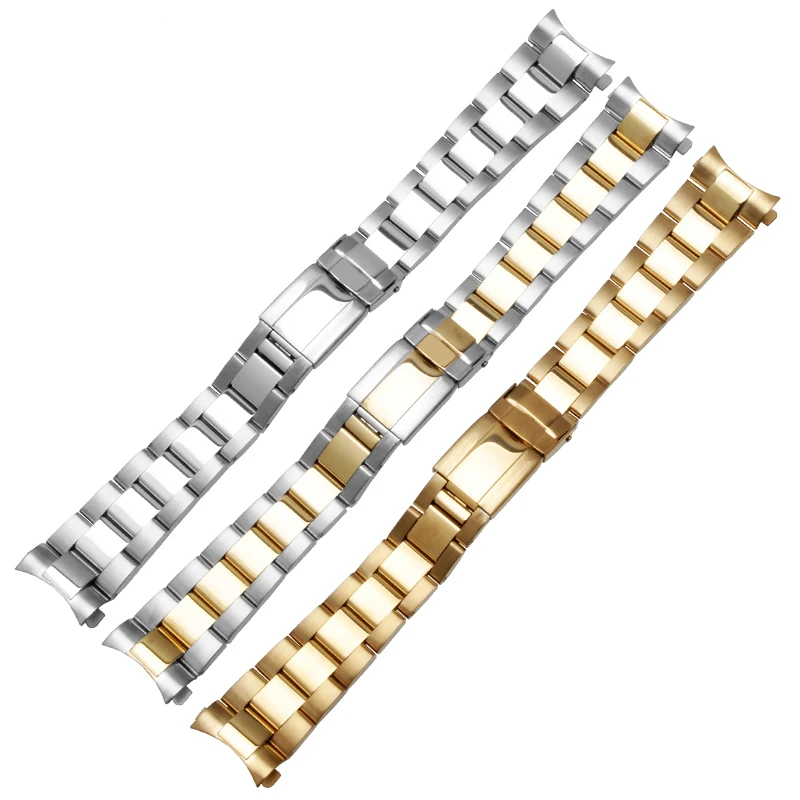 Stainless steel watchband 20mm silver gold bracelet men's wristband fit Submariner 116610-LV-97200 metal strap